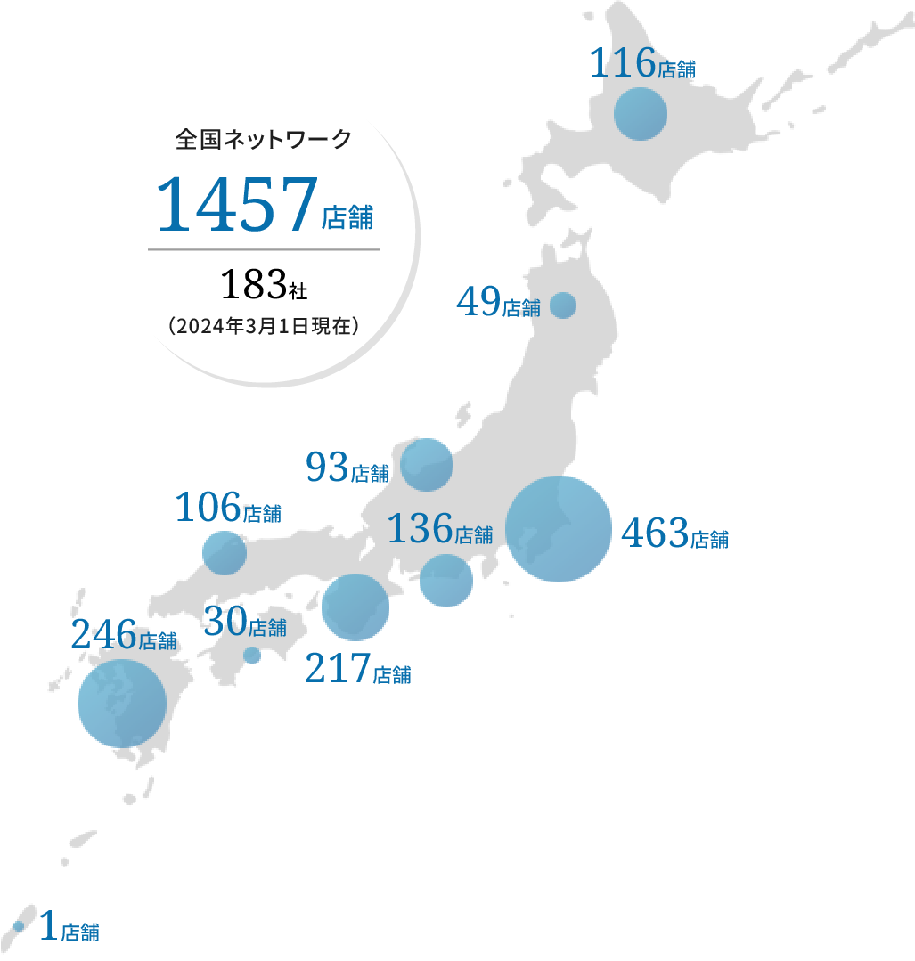 全国の優良不動産会社が加盟